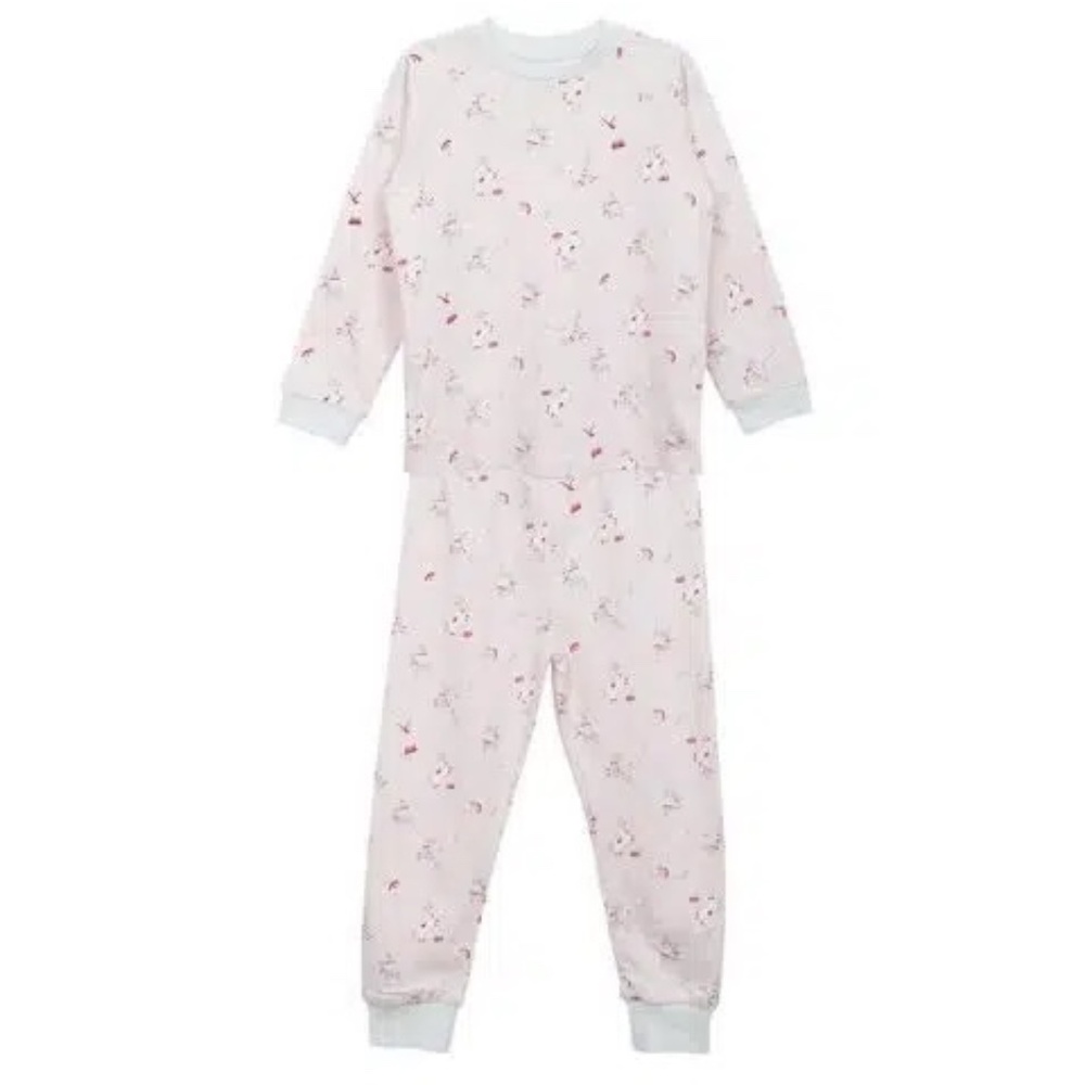 New Girl's Pink Long Sleeve Organic PJ set‎